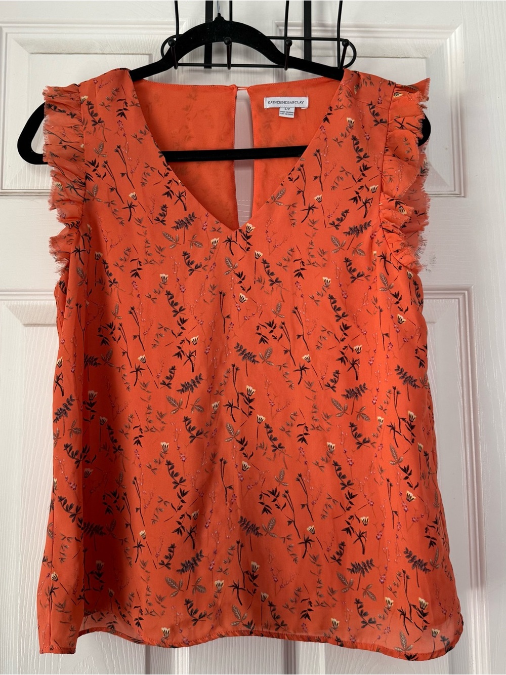 Cottagecore Sleeveless Woman Small Floral Blouse Chiffon Lined Feminine Vneck